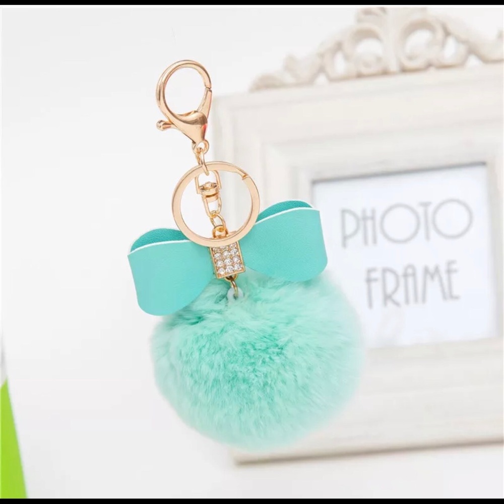 NEW Pom Pom Handbag Charm/Keychain